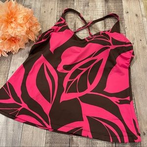 Jag Active Tankini Pink and Brownsize Large